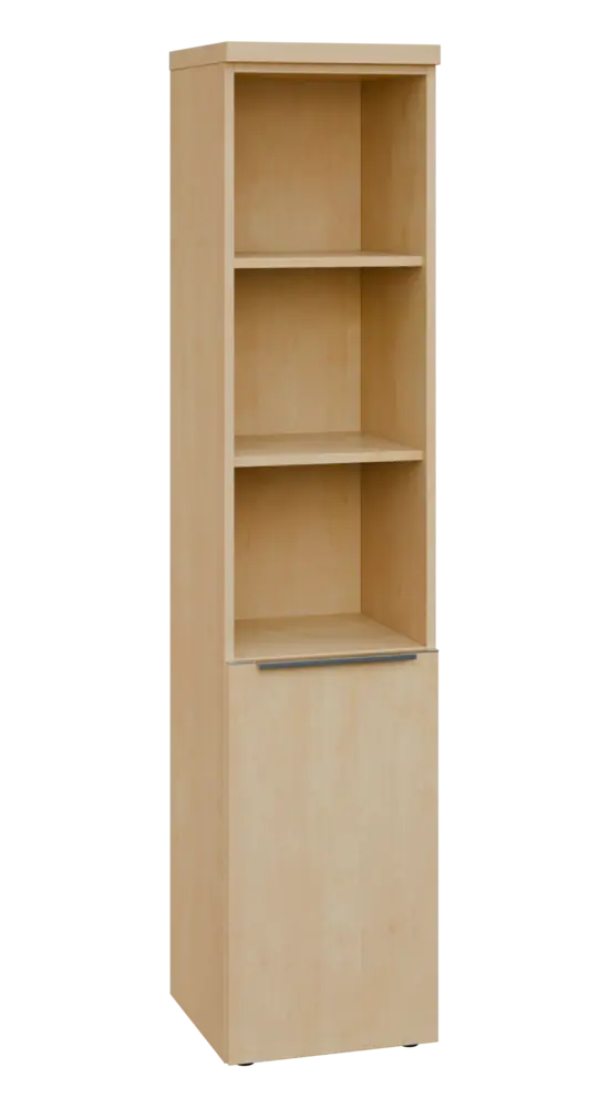 SIN 5 - 4DN3 kancelářská skříň, 1-dveřová/nika, pravá, 1820x400x400, bříza světlá